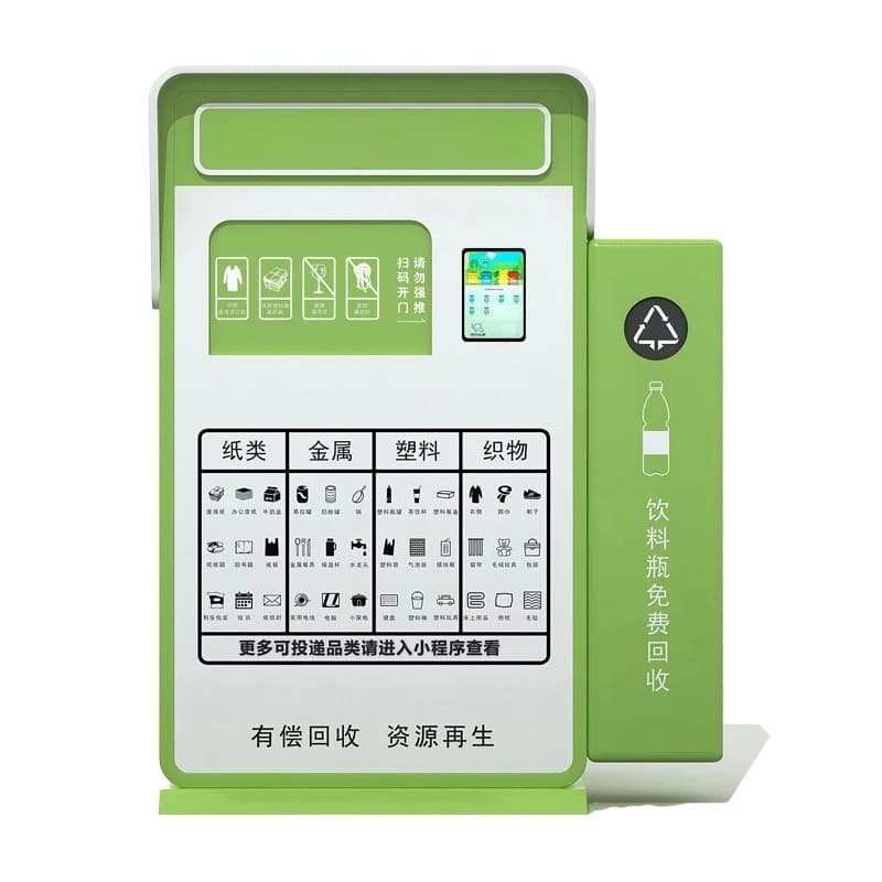Smart waste recycling bins, renewable resource recycling bins
