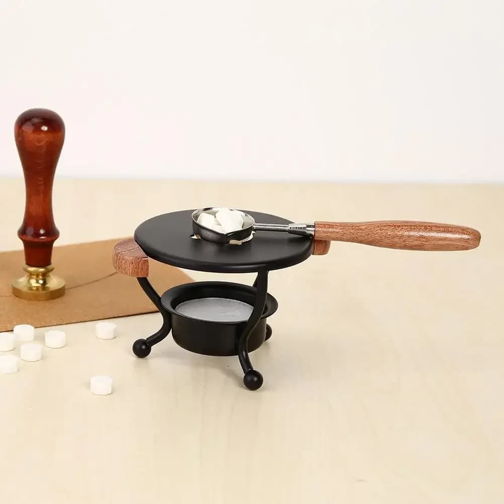 2025 Hot Wood Fire Lacquer Small Melting Furnace Candle Holder Wax Oil Burner Diffuser Aromatherapy Tray Furnace Candle Holder H
