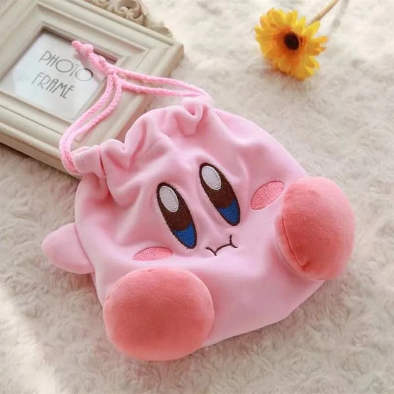 Kirbys Storage Bag Women Cartoon Anime Figure Makeup Bags Kawaii Bundle Pocket Pink Fashion Cosmetic Bag Cute Coin Purse Gift