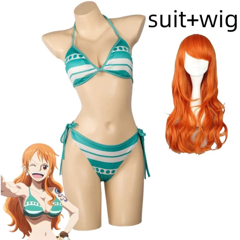 Anime Nami Costume Cosplay Due anni dopo Bretelle divise Intimo Mutandine Costume da bagno Donna Sexy Cute Party Bikini6;d'3, h'7.b;