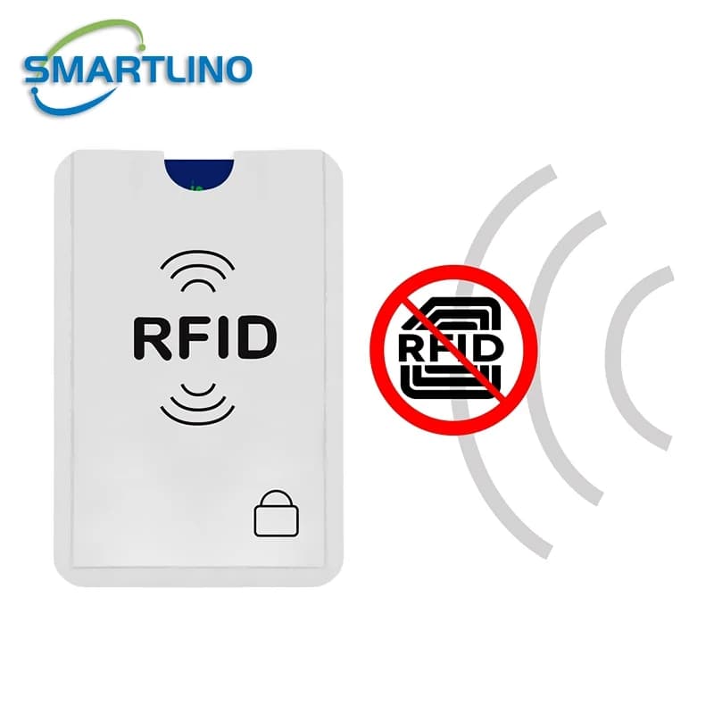 Portacarte Anti RFID in alluminio da 10 pezzi lettore di blocco NFC blocco porta carte d'identità custodia protettiva in metallo per carte di credito