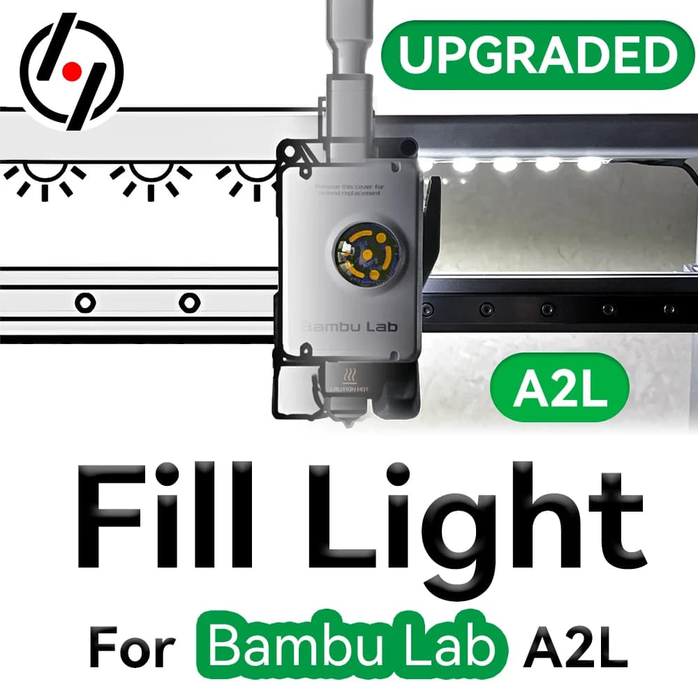 For Bambu Lab A2L Ra95 LED Light Strip 24V Super Bright Fill Light Upgrade 3D Printer Accessories