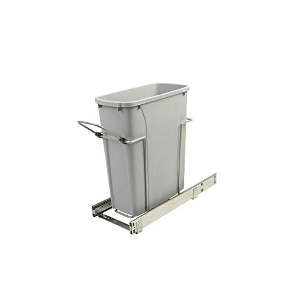 Cestino Estraibile da 20 Qt per Armadio, 8.375x20.125x17.313 pollici, Chiusura Ammortizzata, Montaggio Inferiore