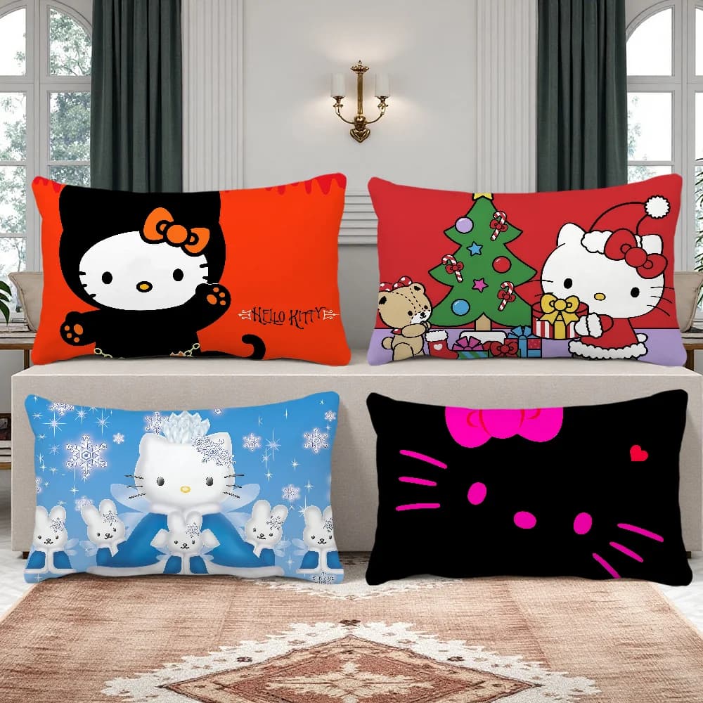 funny art Christmas SRO kawaii hi k-kitty lining for pillow rectangle lining for pillow home sofa living room cafeteria federa