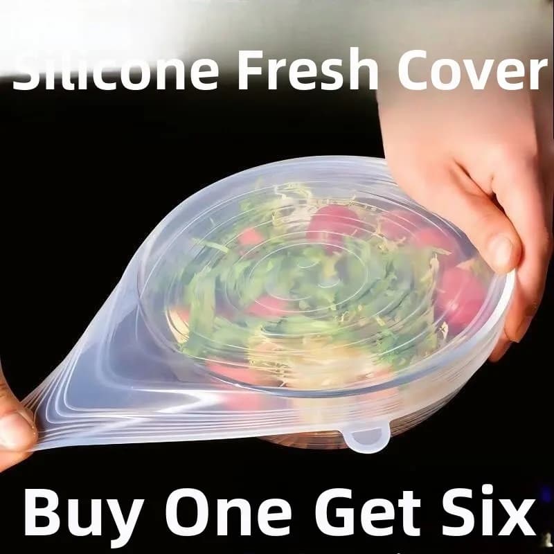 Silicone Sealed Lid for Food, Plastic Lid for Domestic Use and Kitchen, Storage Container, Fly Blue Valley Brand