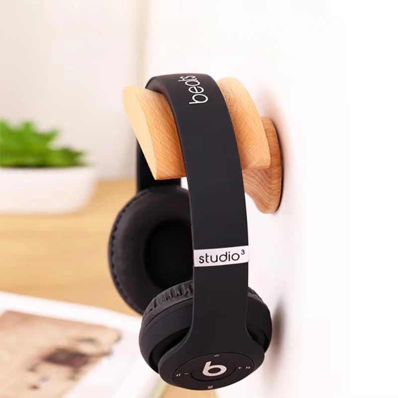 Gancio universale per cuffie con montaggio a parete in legno per Bose Sony Marshall Major II & III supporto adesivo per Display auricolare