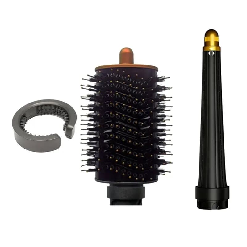 B82B-Per Set di Ferro Arricciacapelli Shark Flexstyle con Cilindri Conici e Spazzola Lisciante-Ferro Arricciacapelli Lungo per Onde Texturizzate e Capelli Lisci
