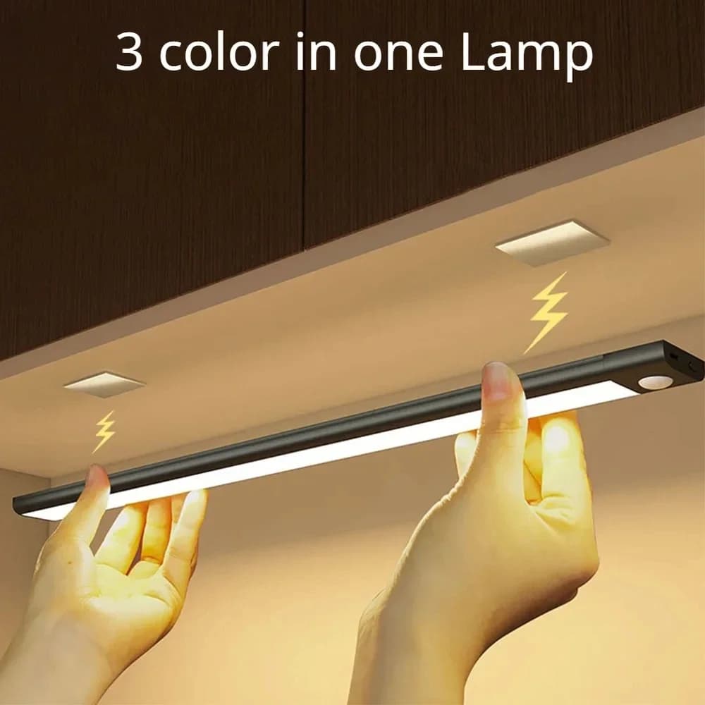 10/20/30/40/50CM Under Cabinet Led Light Sensor Movement Rechargeable Wireless Led Lamp Night Light Cupboard Bedroom Wardrobe