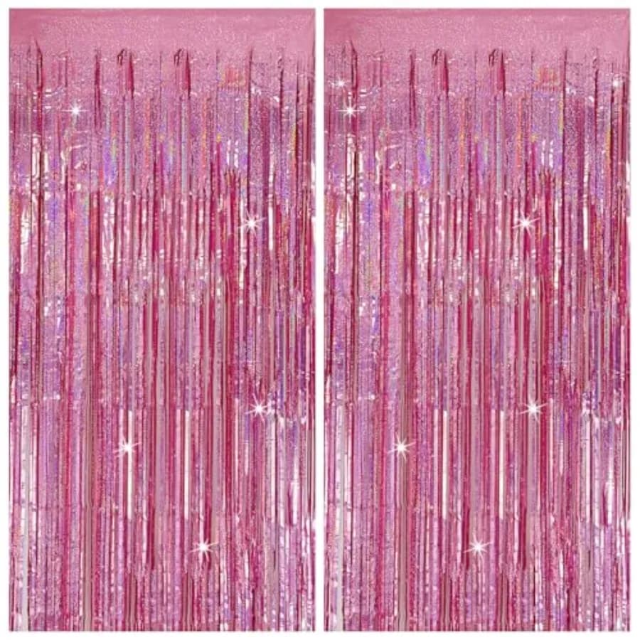 Tinsel Curtain Birthday Party Decorations s Glitter Foil Fringe Curtain Decor Streamers Photo Booth for Birthday Christmas Wedd