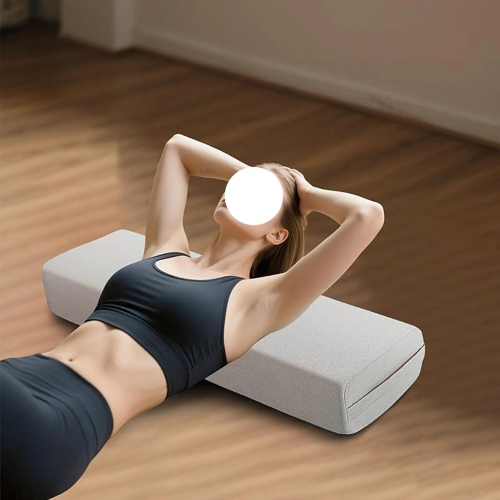 Washable Yoga Bolster Meditation Pillow Rectangular Supportive Cushion Yoga Accessories for Home Exercise