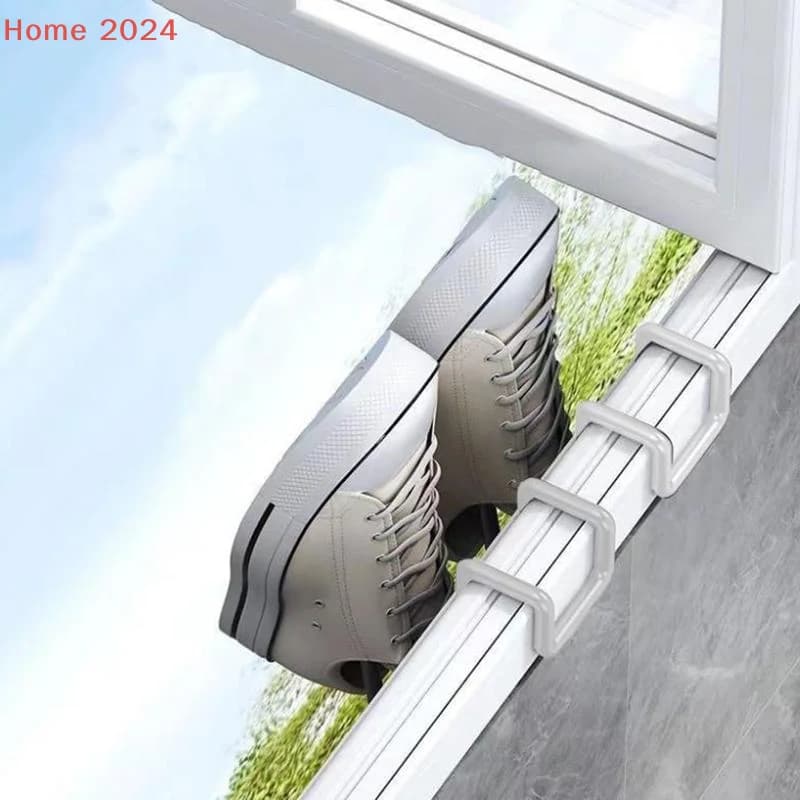 2 pcs multifunctional shoe holder with hooks for drying, space saving, organizer for storing shoes