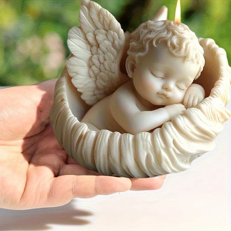 Classic angel candle silicone mold,handmade soap,artistic home decor,scented decorative DIY resin mold for home decoration