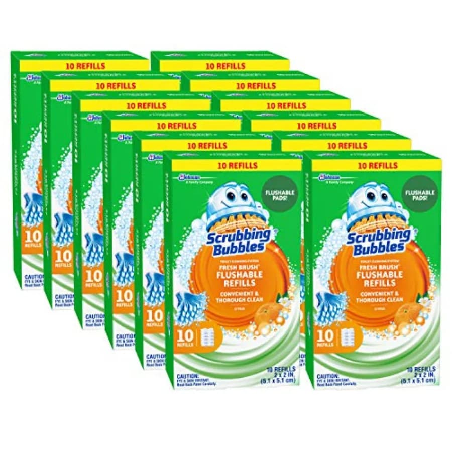 Ricariche per detergente WC a bolle lavabili, ricariche per spazzola WC Fresh Brush Cleaner, rimuovono calcare e odori