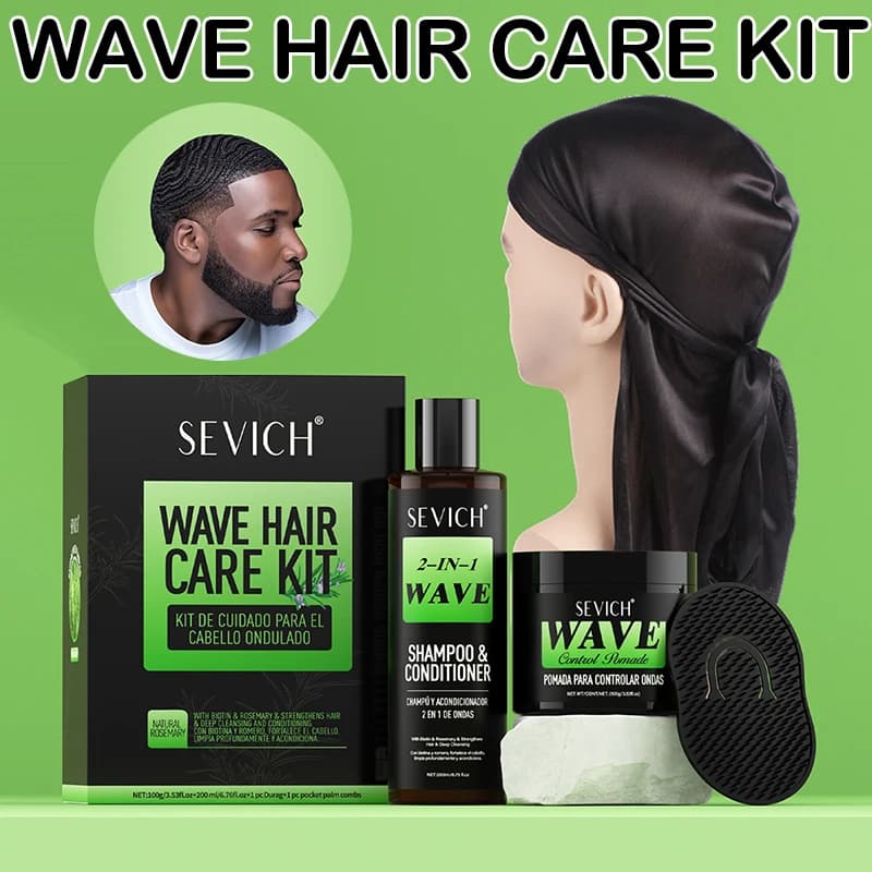 Pomata shampoo kit for wave control style 360 Sport Gel for hard-wearing wavy hair with brush Gel for controlling the wavy edges of the frizz effect with brush
