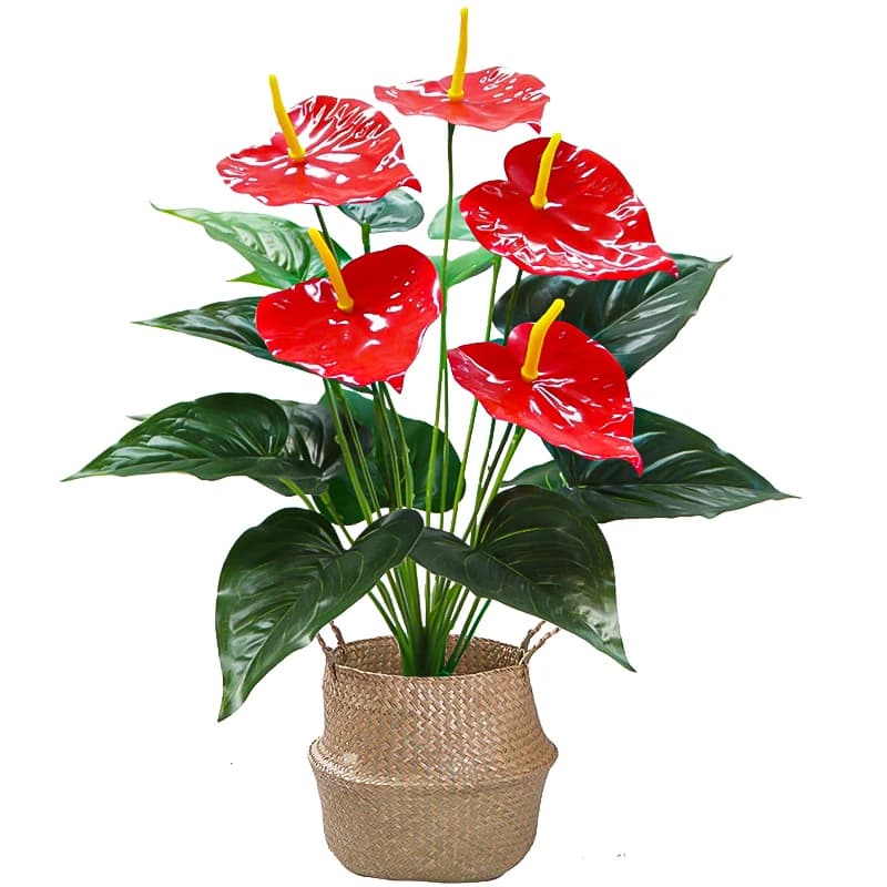 35/53cm Monstera leaves artificial house plastic palm leaf fake green tree plant big grass for garden decoration outdoor