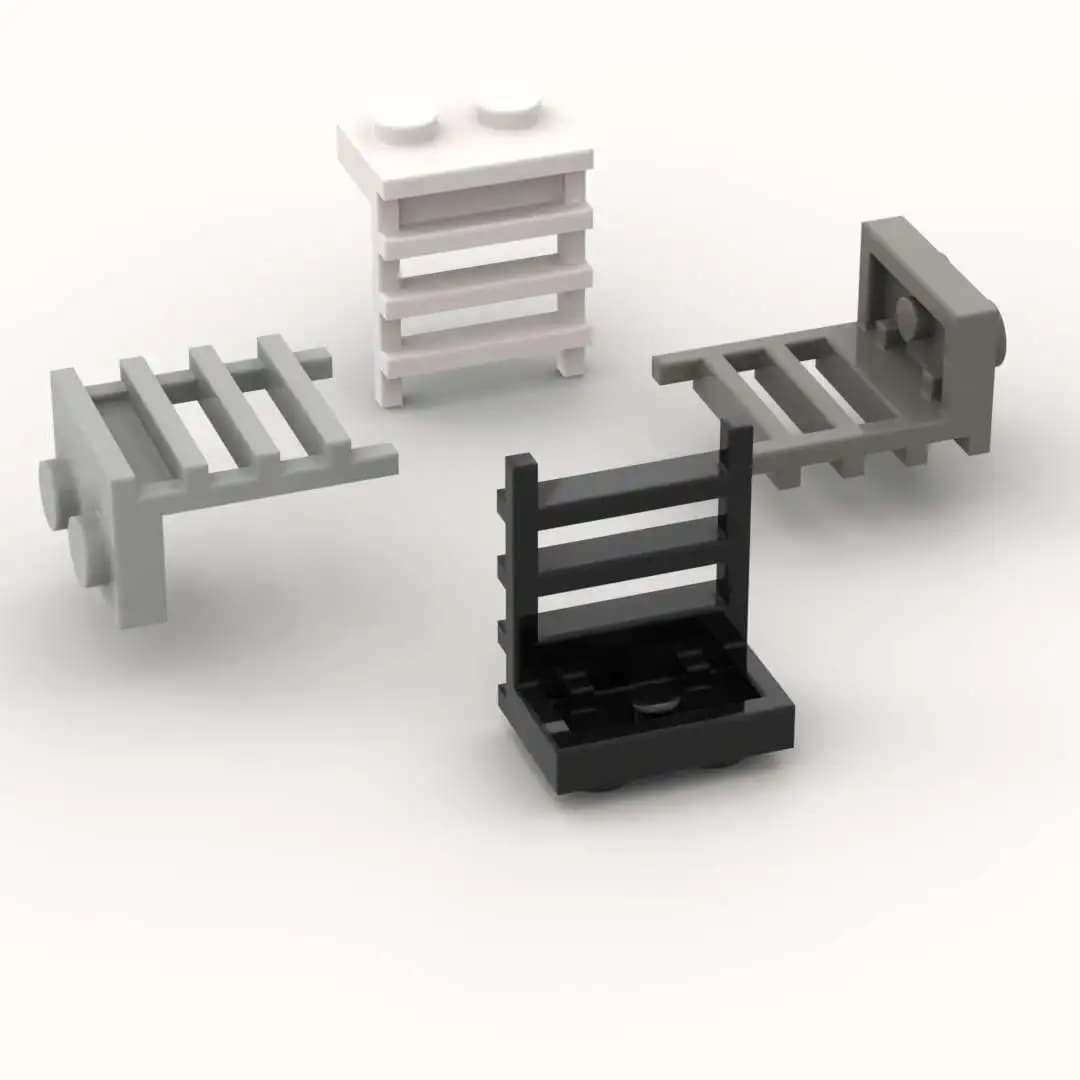 10PCS Parts Plate 4175 Ladder 1x2 Grating Striped Board Building Blocks 100% Compatible DIY Bricks Toys