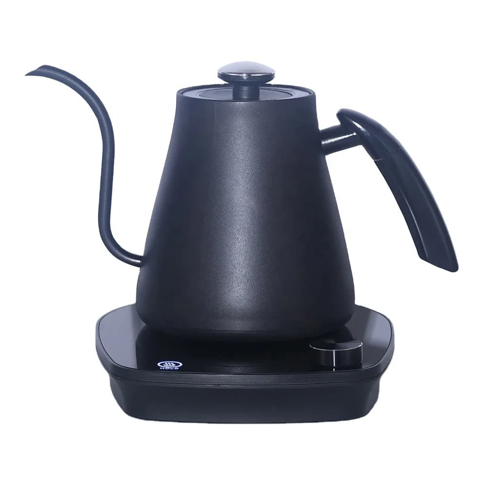 Smart Wood Grain Electric Gooseneck Kettle with Temperature Control for Tea and Coffee Household Pour Over Coffee Maker