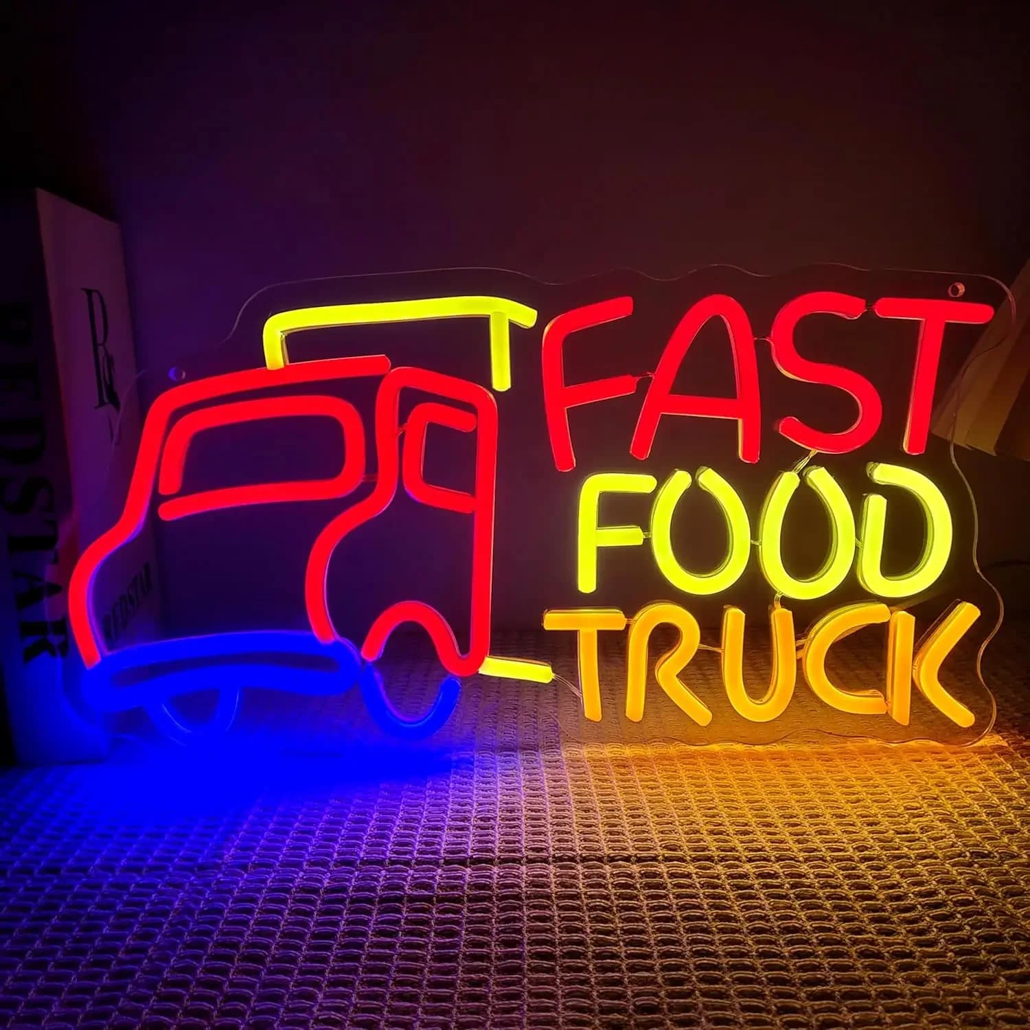 Insegna al Neon per Food Truck, Luce LED Dimmerabile USB per Ristoranti Fast Food, Chioschi, Cucine, Feste, Regali, Decorazione Murale