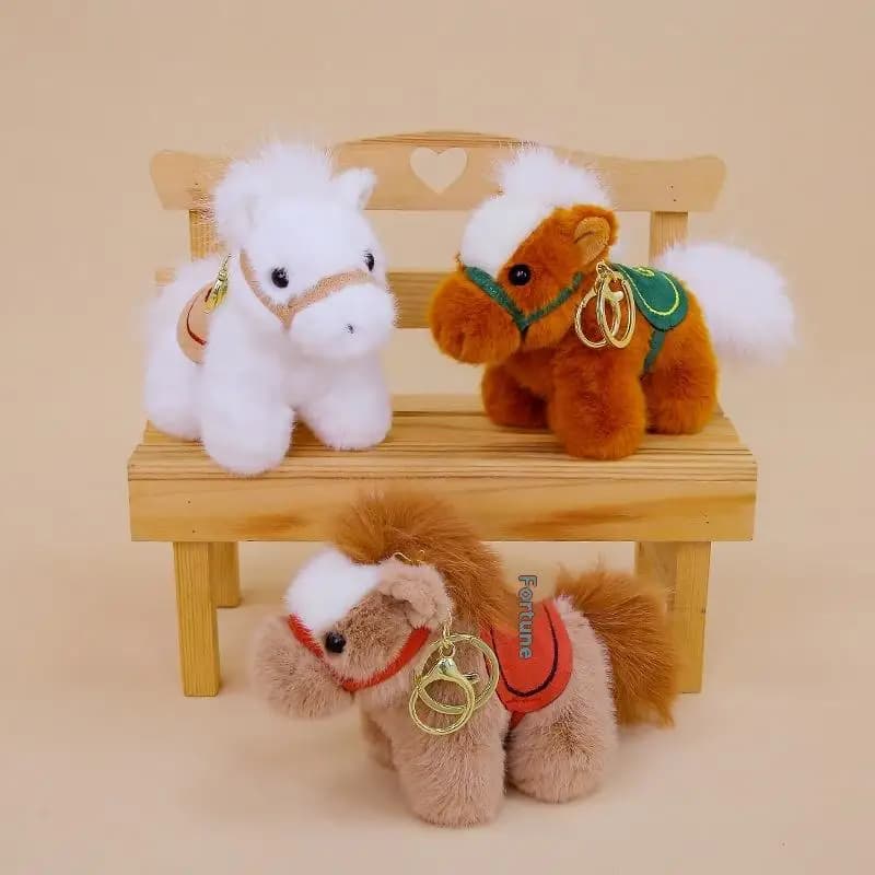 Regalo di Capodanno: Portachiavi a Forma di Cavallo Zodiacale, Peluche Kawaii, Ciondolo Decorativo per Borsa e Zaino