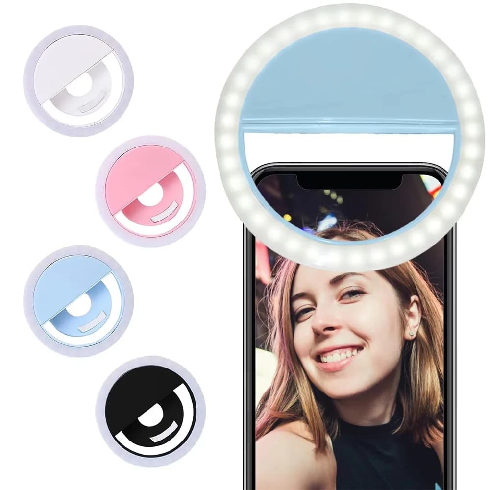 LED selfie light with USB charging, LED ring for selfie, LED lamp for video and live streaming for all smartphones