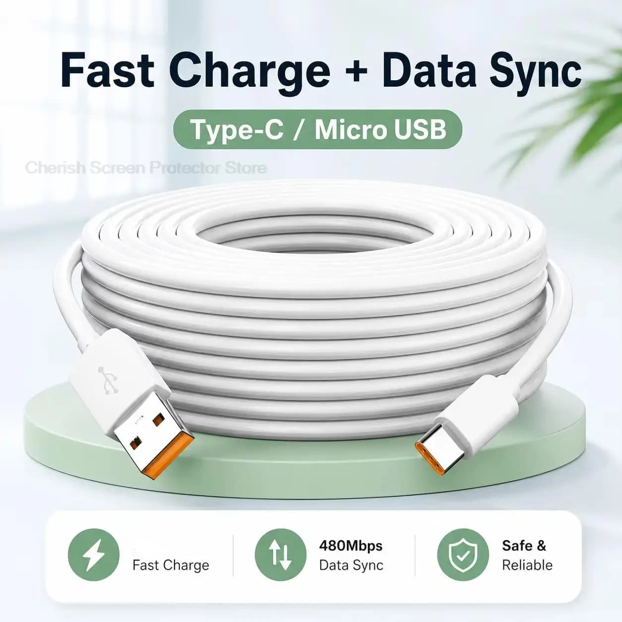 3/1PCS USB A to Type C Charging Cable 2A Fast Charger Data Cable 1M 1.5M For Samsung iphone For Xiaomi Phone Charging Device