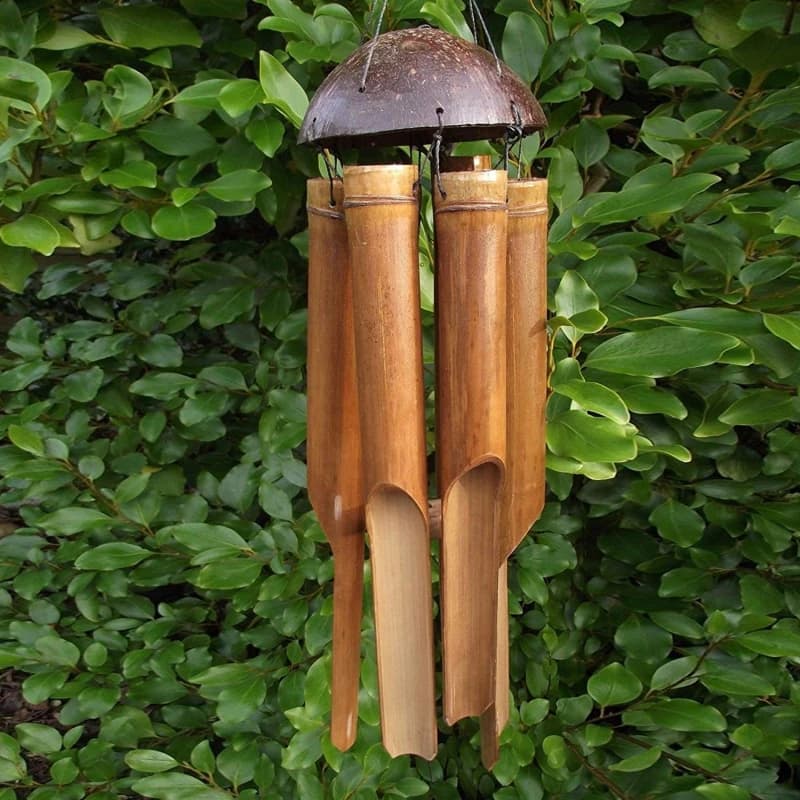 1/2 PCs Natural Handmade Bamboo Tube Wind Chime wind Bell for Outdoor indoor Home Garden Patio Tree Decor Ornaments