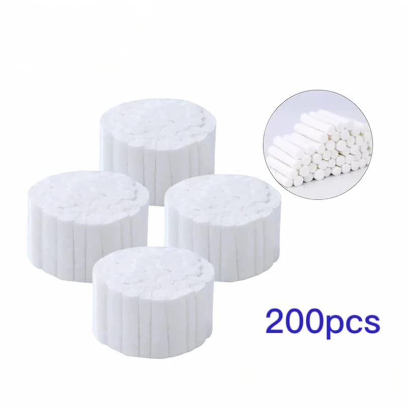 200pcs1000pcs Medical Dental Surgical Cotton Rolls Teeth Gems High Purity Cotton Rolls For Dentists Teeth Whitening
