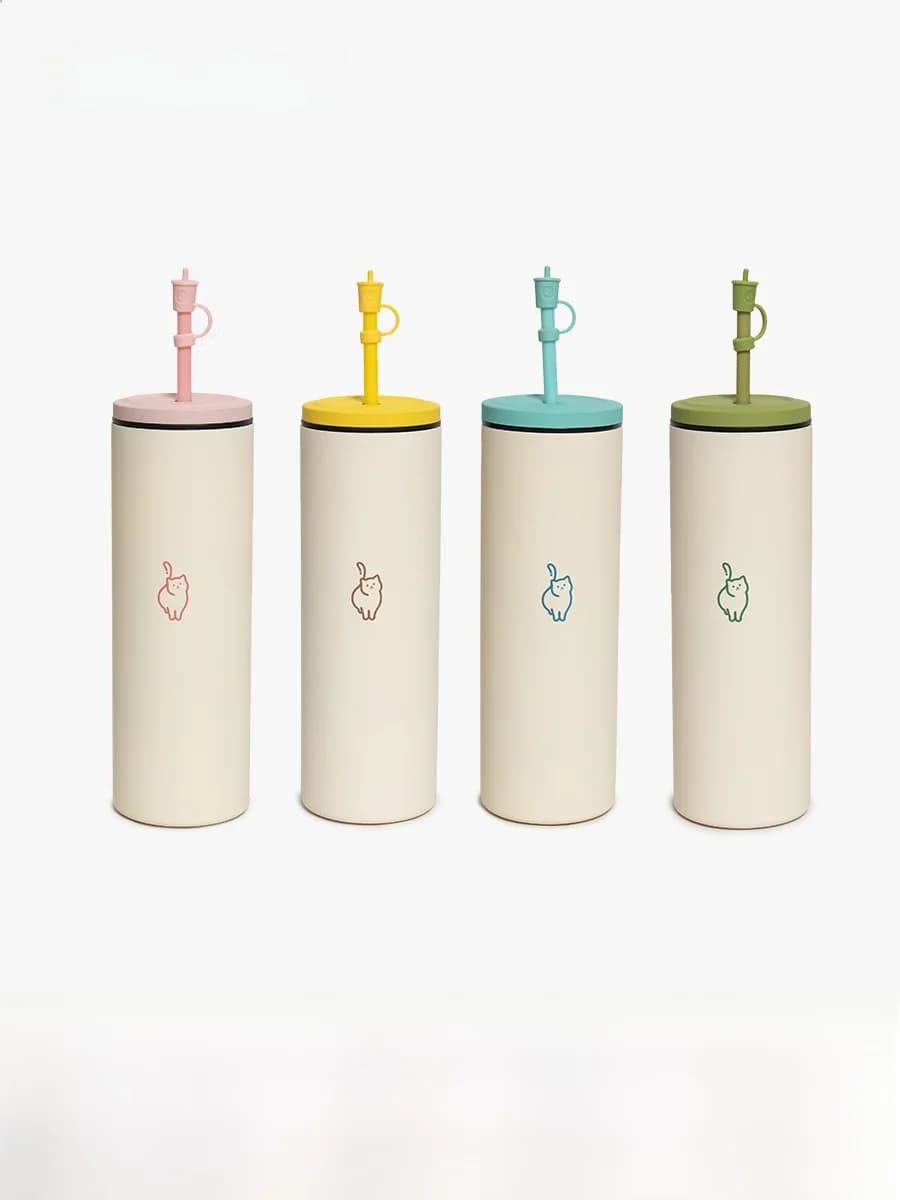 Wookoo Design Tazza Termica in Acciaio Inox 600ml per Coppie, Semplice ed Elegante, Bottiglia d'Acqua Durevole per Viaggi