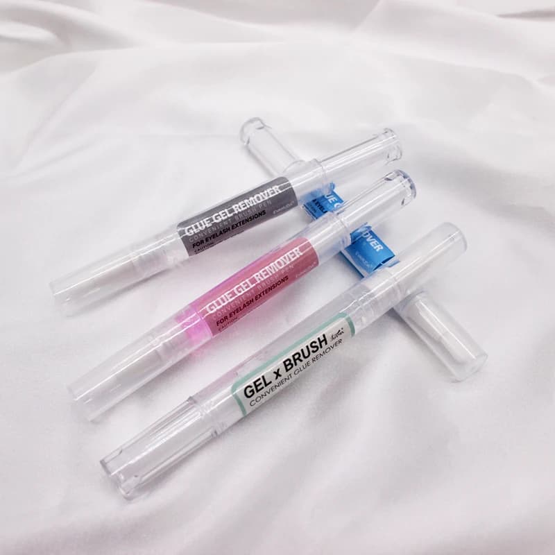 Brushed pen for removing glue gel for extension of false eyelashes quick cleaning pen for removal of low irritation gel for sensitive skin