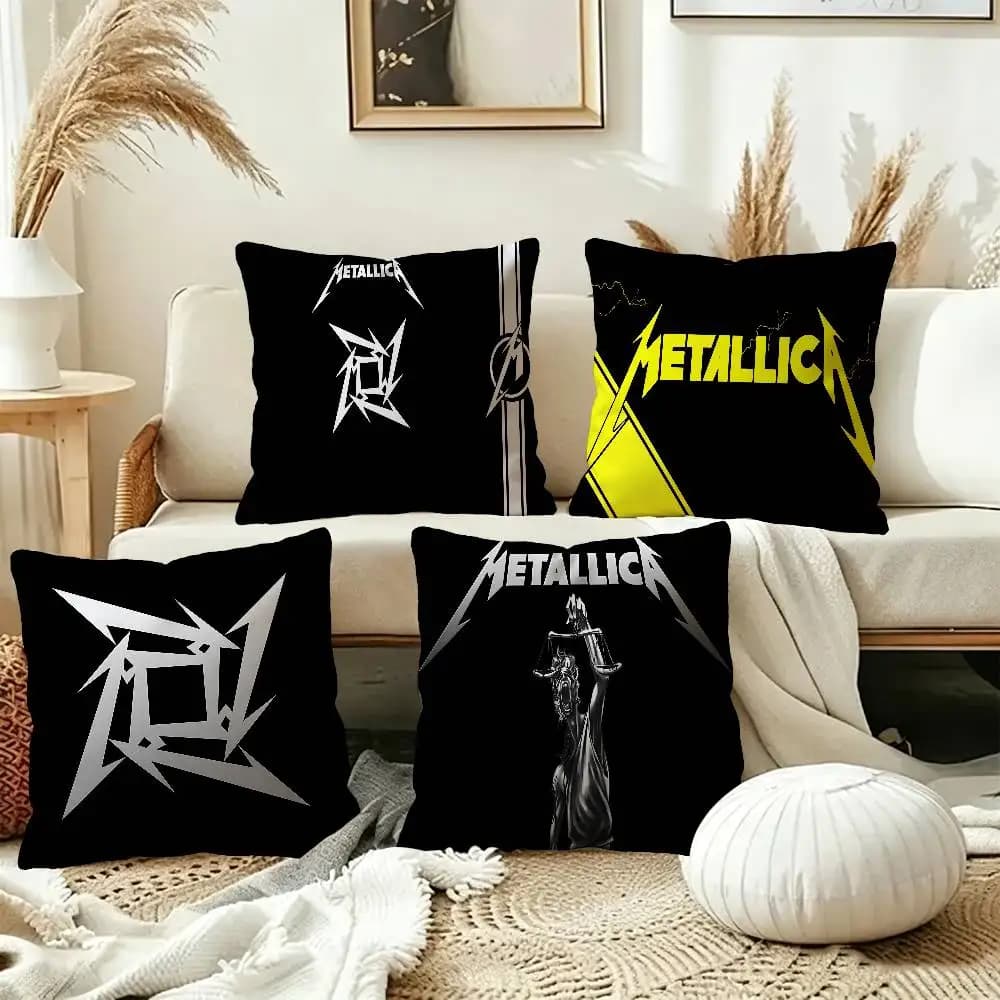 Band M-Metallica Cushion Cover Polyester Sofa Cushions Decorative Throw Pillows Home Decoration Pillowcover