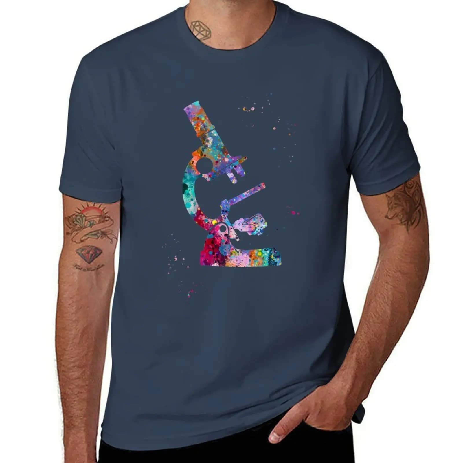 T-shirt Microscope Plus Size, t-shirt estiva a maniche corte