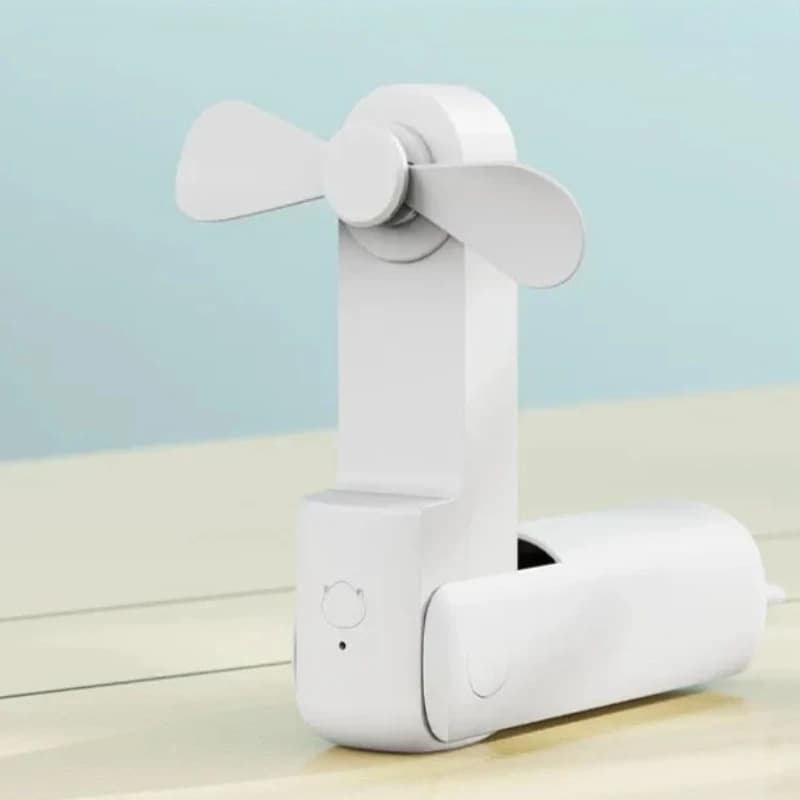 2000mAh Mini Portable Fan USB Rechargeable Cooler Collapsible Handheld Desktop Fan Quiet Foldable Office Home Handy Power Bank