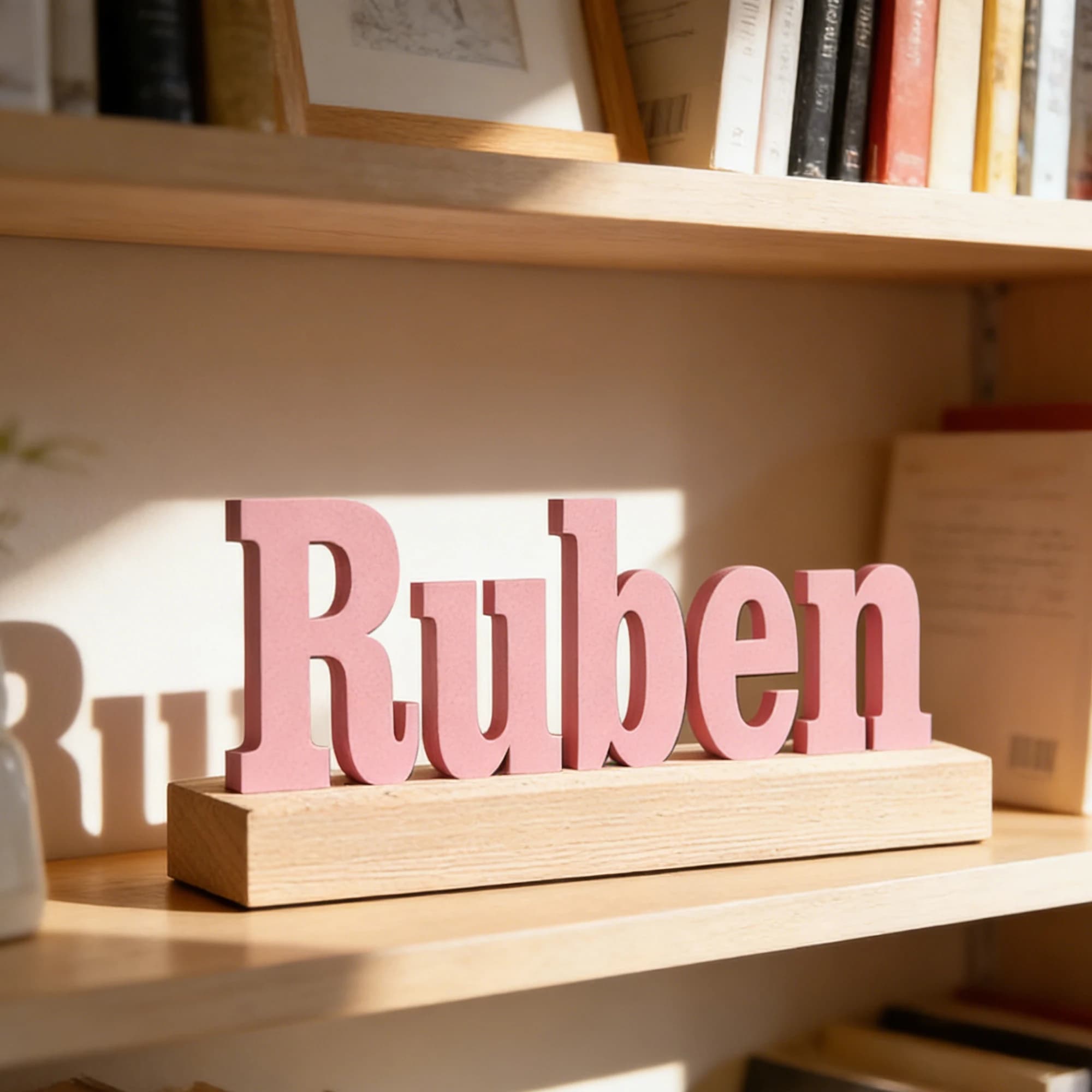1pc Custom Name Wooden Sign,Personalized Freestanding Letter Sign for Home Tabletop Decor,Ideal Birthday Wedding Gift