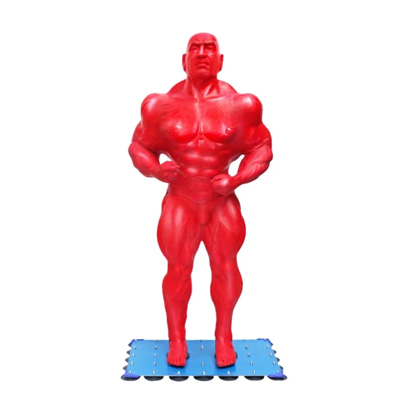 Self-supporting men's boxing bag, filled with sand, training equipment for boxing