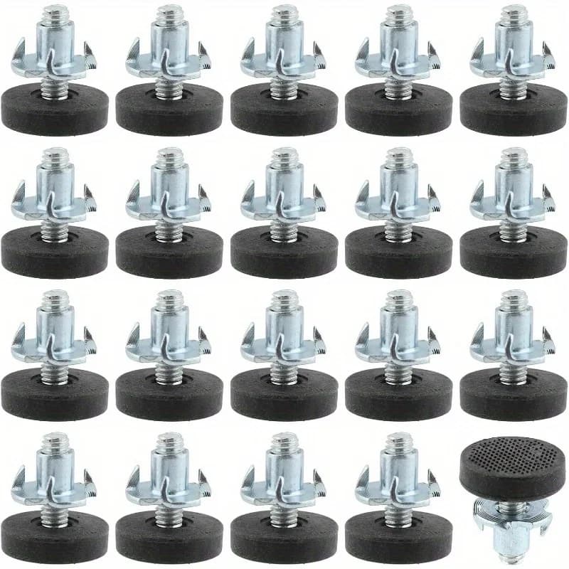 Gambe per mobili livellanti regolabili in acciaio inossidabile da 20 pezzi - Base antiscivolo resistente per tavoli/sedie/armadietti/divani