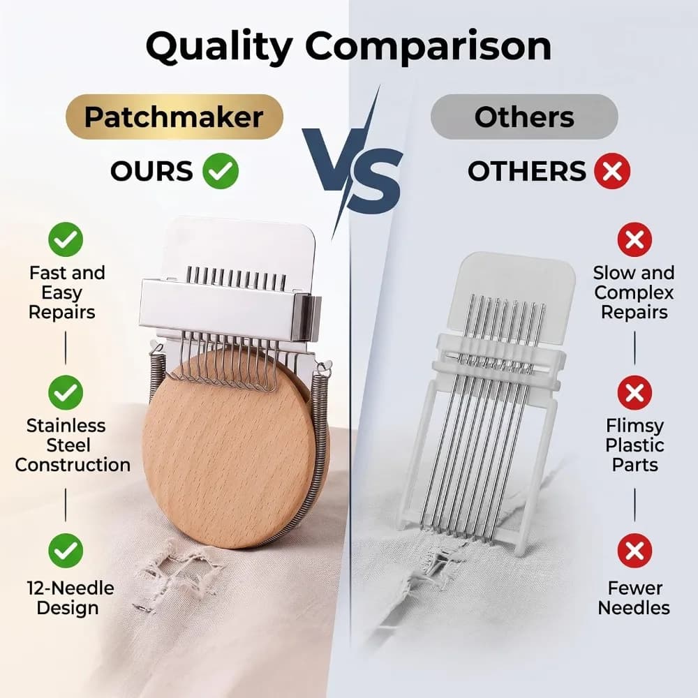 3pcs 12 Metal Crochet Hooks Darning Loom Stainless Steel Compact Design Patch Weaving Machine Lightweight Small Speedweave