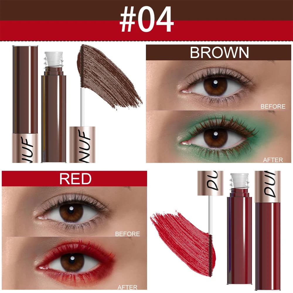 Double head waterproof black colored red brown, curly and often, creates sunflower eyelashes, waterproof, sweat resistant