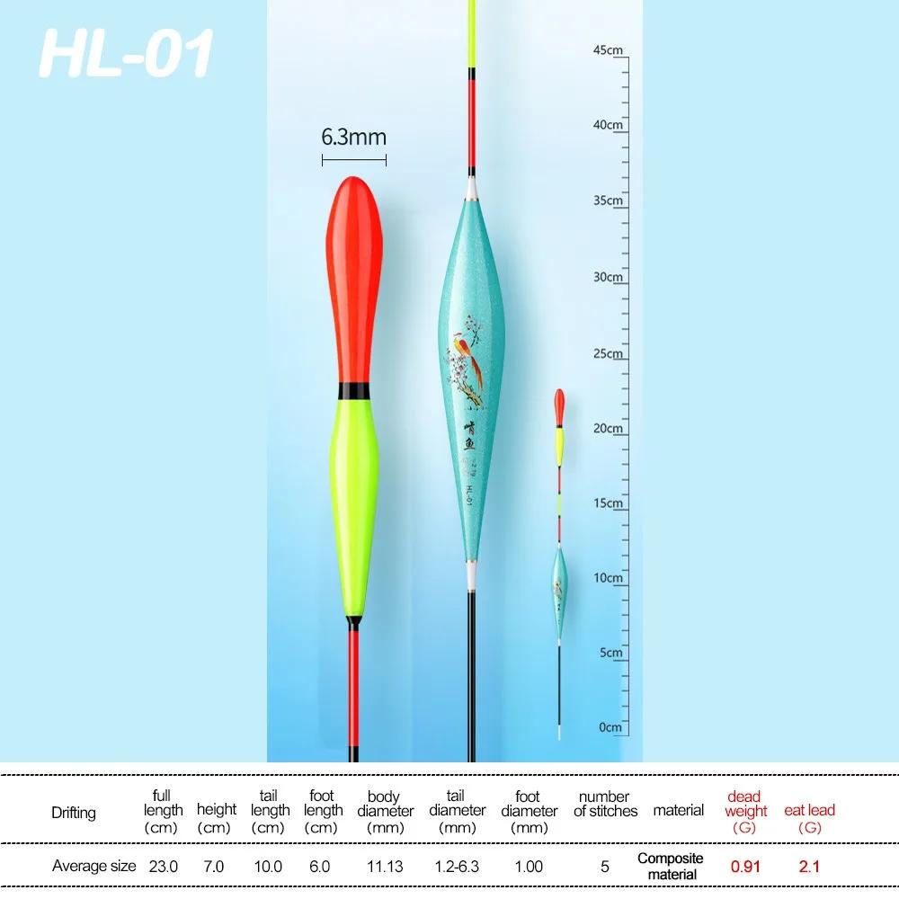 Galleggiante da Pesca Rocky con Coda Triangolare, Galleggianti Sensibili, Bobber Accattivanti, Tubo Galleggiante Scorrevole, Galleggianti da Pesca