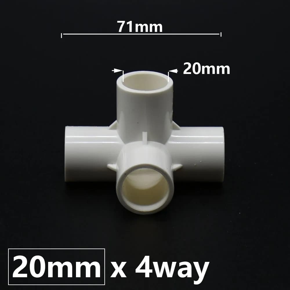 PVC Fittings 20/25/32/50mm DN15 DN20 DN25 DN40 3/4/5 ways Three-dimensional water supply Plastic pipe connector