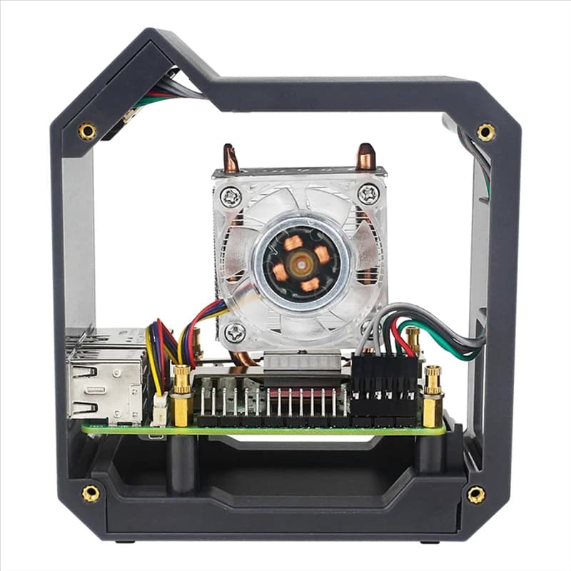 Well made for Raspberry Pi 5 ABS Mini Tower Case Kit Copper Pipe Ice Tower Fan PWM JST RGB LED for RPI 5 Pi5