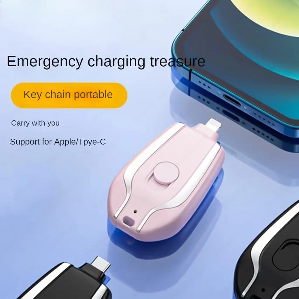 Mini portachiavi Power Bank portachiavi Power Bank di emergenza banca di potere Mobile Ultra sottile comodo portachiavi Power Bank