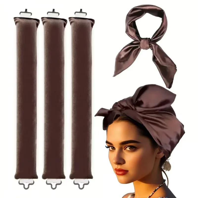 Set di 4 ferri arricciacapelli senza calore, per onde grandi, stile europeo e americano, per arricciare i capelli mentre si dorme.