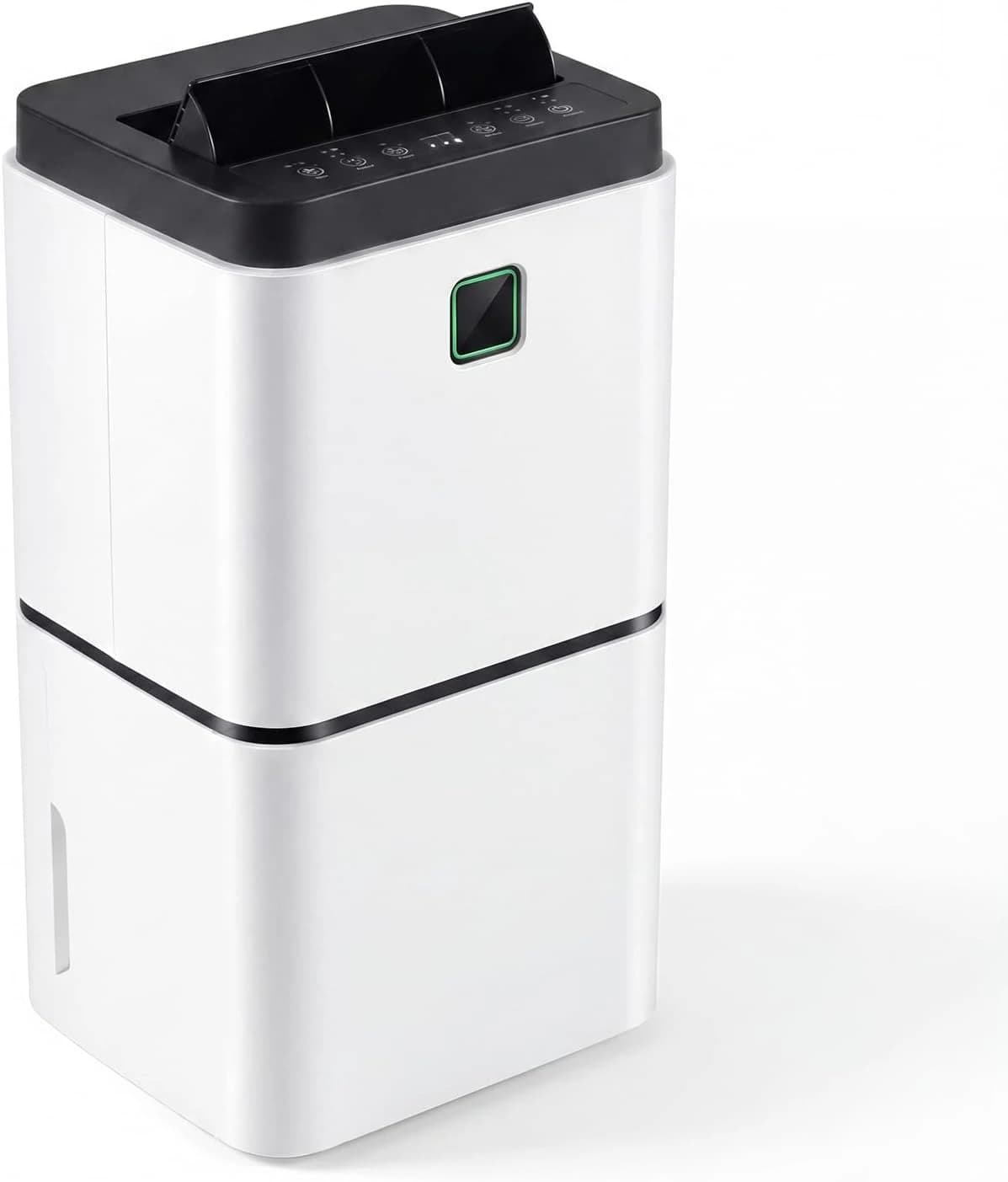 30 Pints Dehumidifier, 1500 Sq. Ft Home Dehumidifier w/ 3 Color LED Light, 3 Modes & 2 Speeds, 12H Timer & Auto or Manual Drainage, Portable