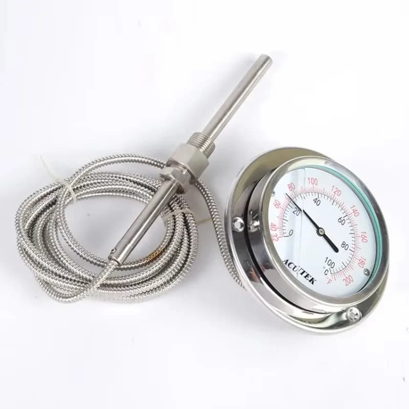 Termometro a pressione in acciaio inossidabile all'ingrosso WTZ-280-N Linea da 100 gradi 3 metri G1/2 Sonda 10mm * 150mm Strumenti di temperatura