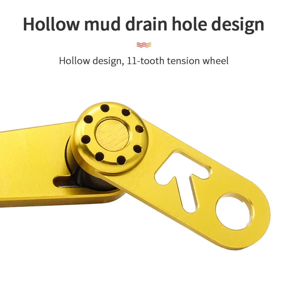 Stabilizzatore Catena Bici Pieghevole in Lega di Alluminio, Rullo Tendicatena Deragliatore per Bicicletta Pieghevole