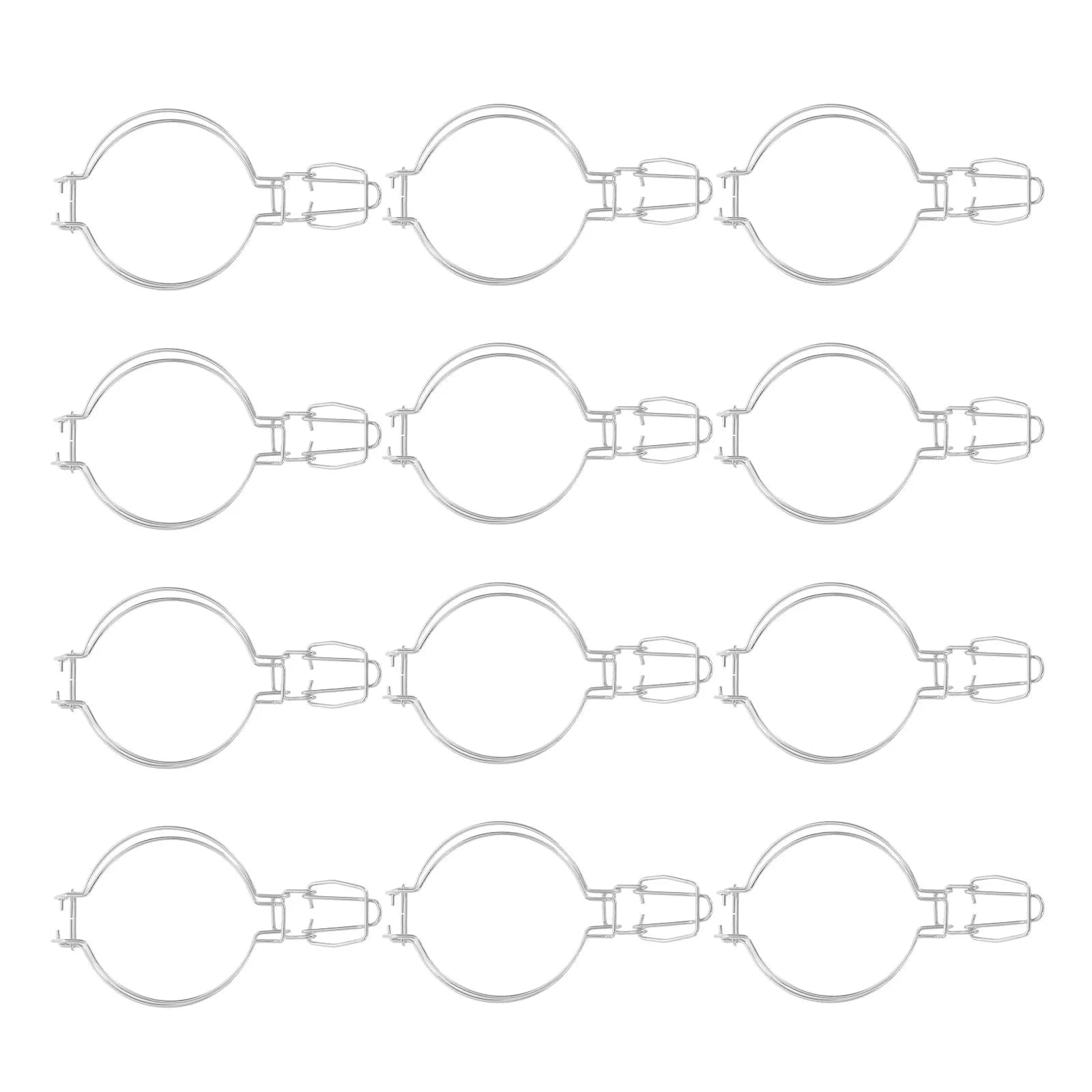 12Pcs Stainless Steel Glass Jar Sealing Buckle Spring Lock Clamp for Mason Honey Jars Food Freshness Keeper Kitchen Storage Clip