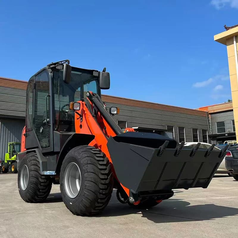 Yellow Mini Telescopic Diesel Wheel Loader for Construction Use High Quality 1800kg 1 Year Warranty Factory