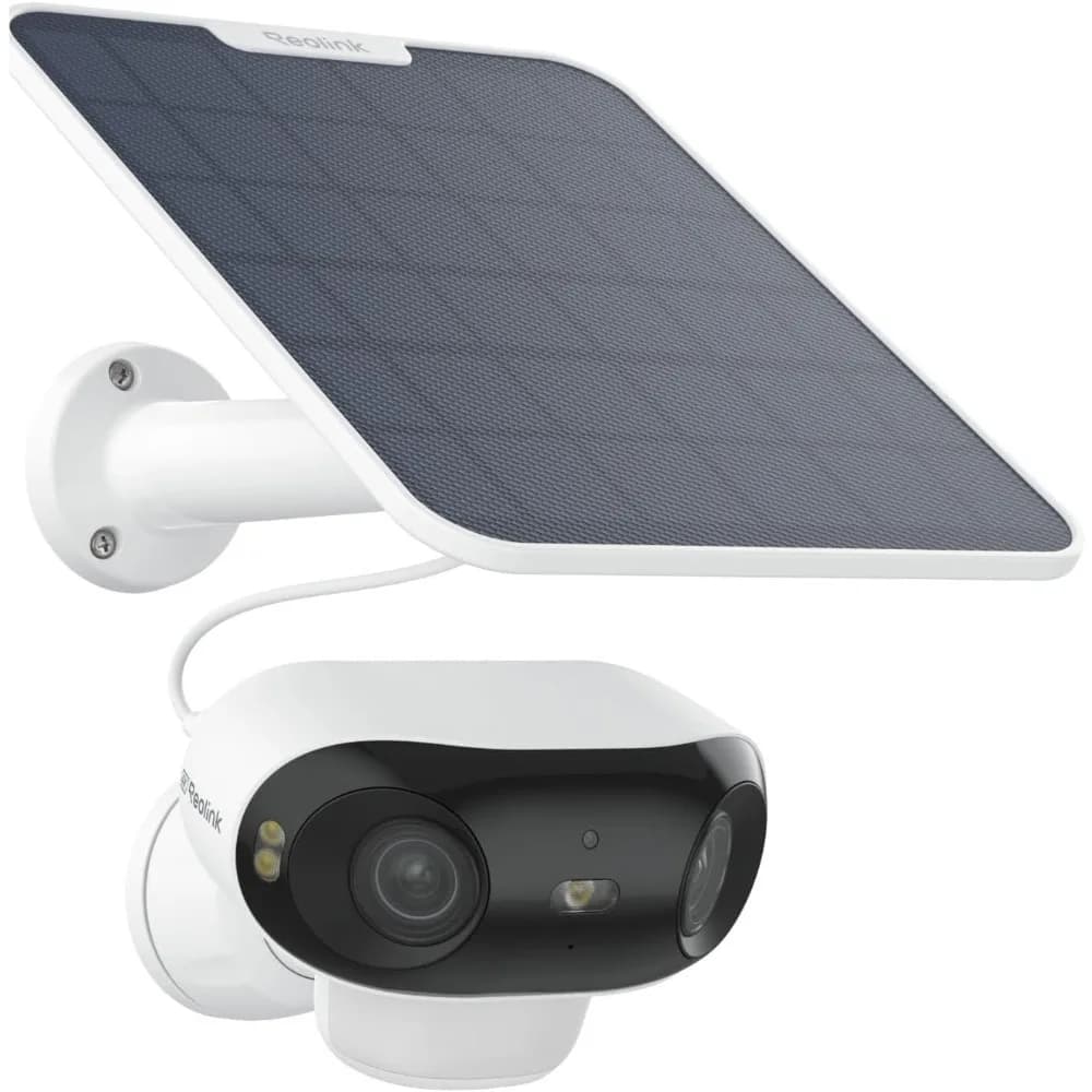 Telecamera solare Argus 4 Pro 4K wireless da esterno, doppia lente 180 ° Visualizza la sicurezza domestica, visione notturna ColorX