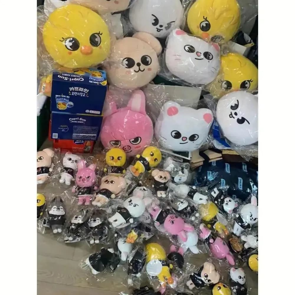 Kawaii Skzoo Portachiavi Peluche Skzoo Astuccio Portachiavi Peluche Cartoon Peluche Bambola Kawaii Giocattoli Arredamento della camera Regalo per bambini