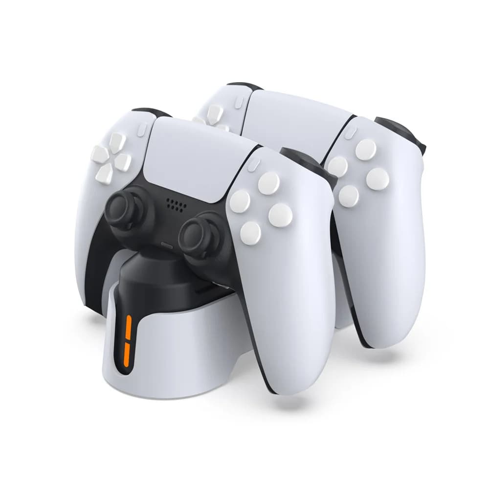 Base di ricarica per controller PS5 Supporto per caricabatterie Dock doppio compatibile con accessori per gamepad PS5 con schermo LED TP5-1501S